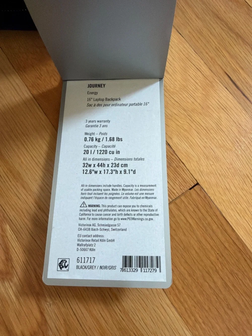 Victorinox journey backpack